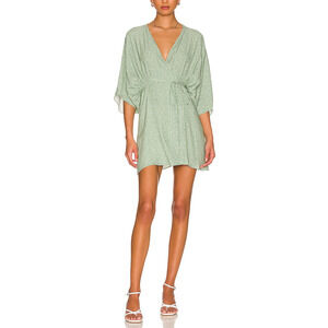 Anna Nata Kayla 'Wrap' Green Crepe Dress Size M
